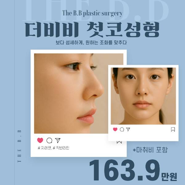 더비비 첫 코성형 화려코 자려코