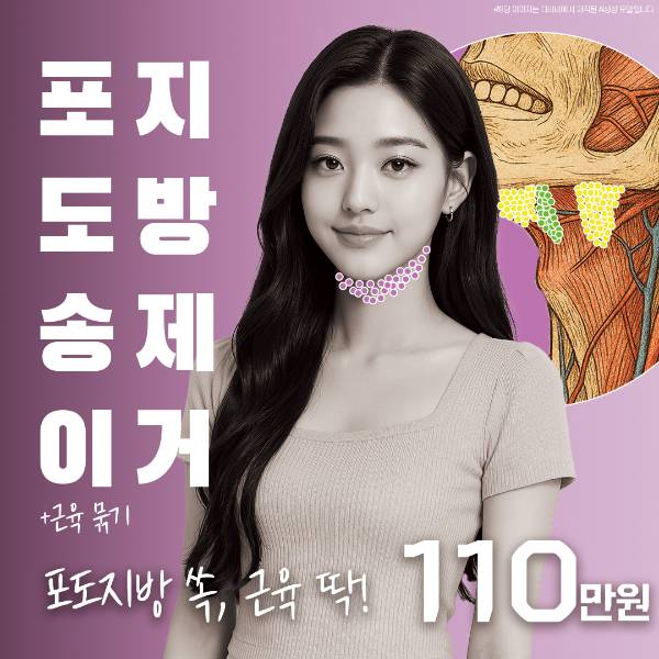 더비비 이중턱지방흡입 + 근육묶기